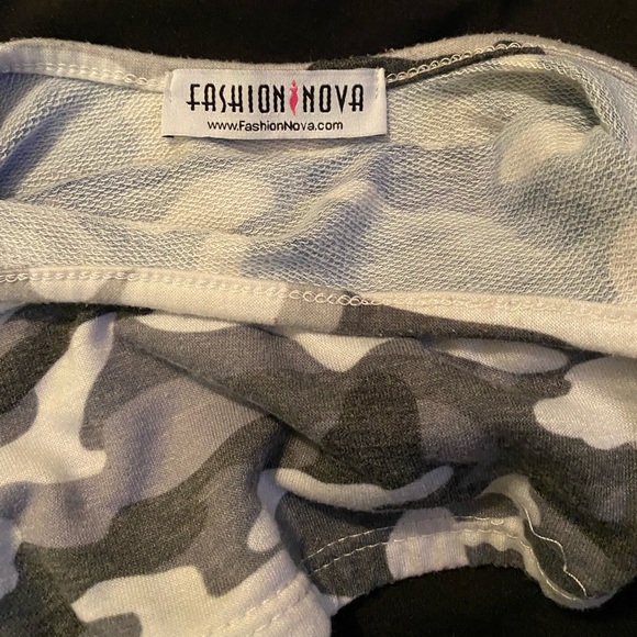 Fashion Nova grey camo two piece set - Picture 5 of 13